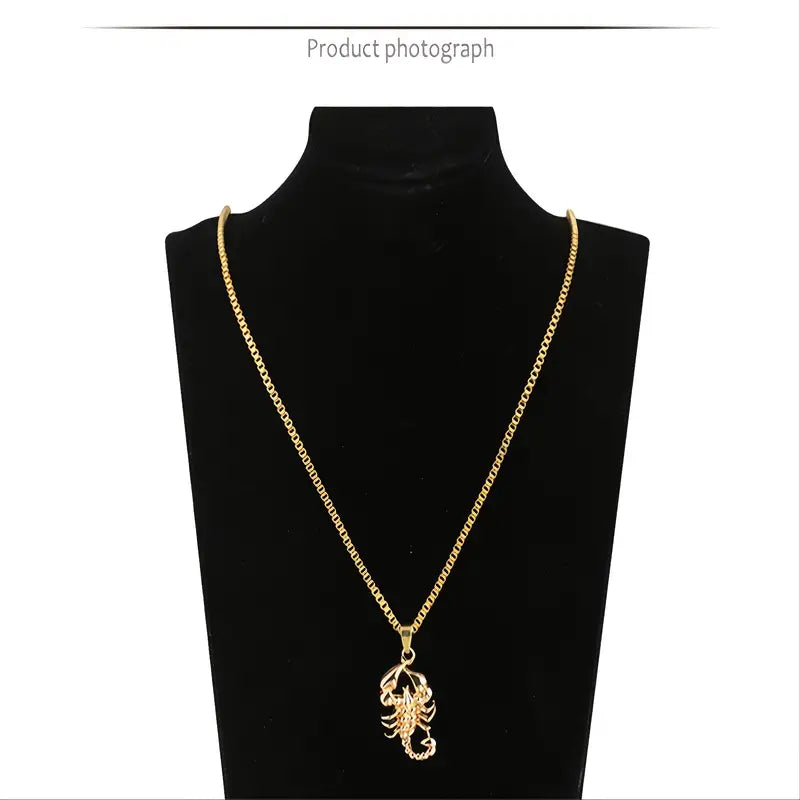 Scorpion Necklace Gold Plated Gift Scorpion Charm Pendant Scorpio Necklace For Men
