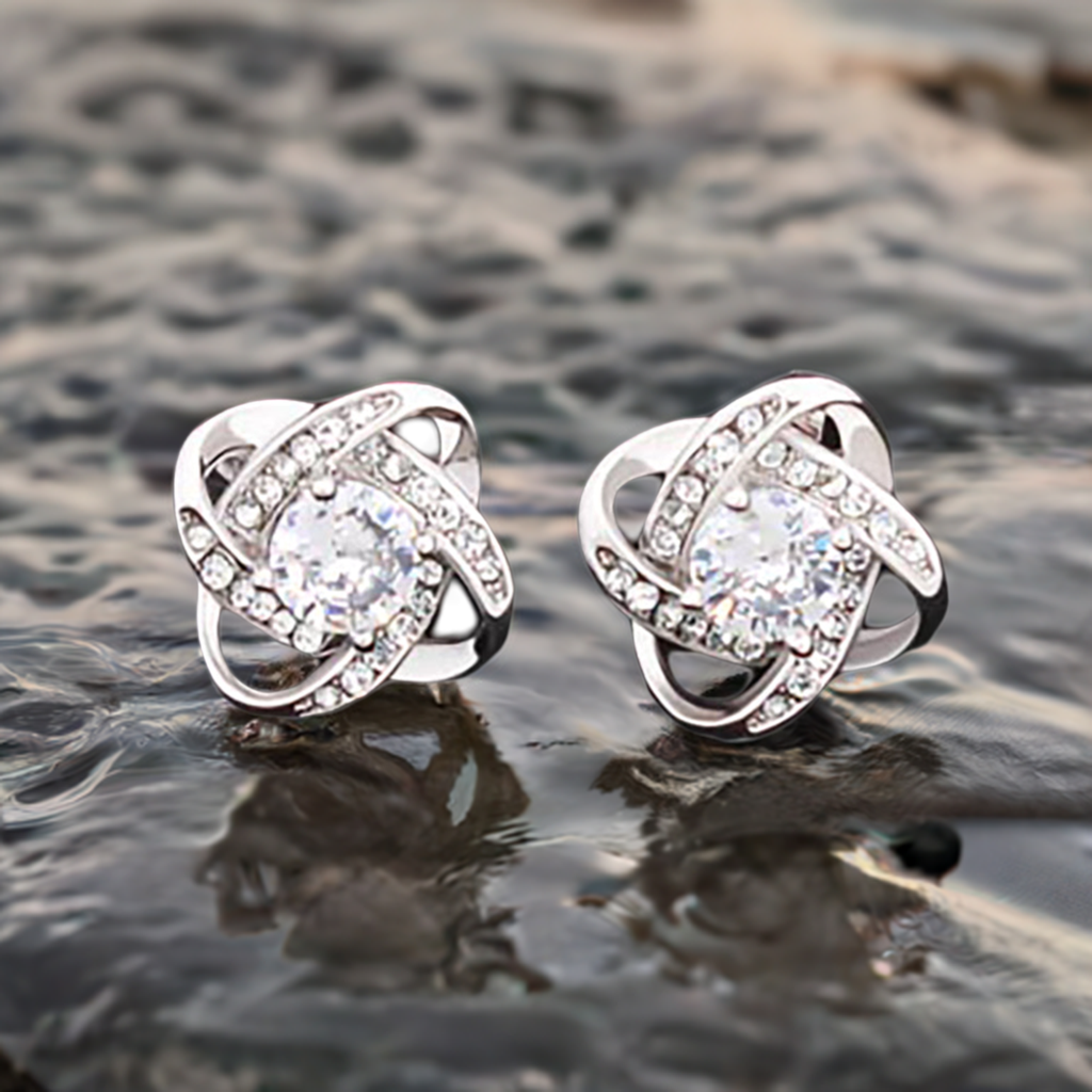 "Add a Touch of Elegance" with Our Love Knot Stud Earrings - Perfect for Any Occasion!