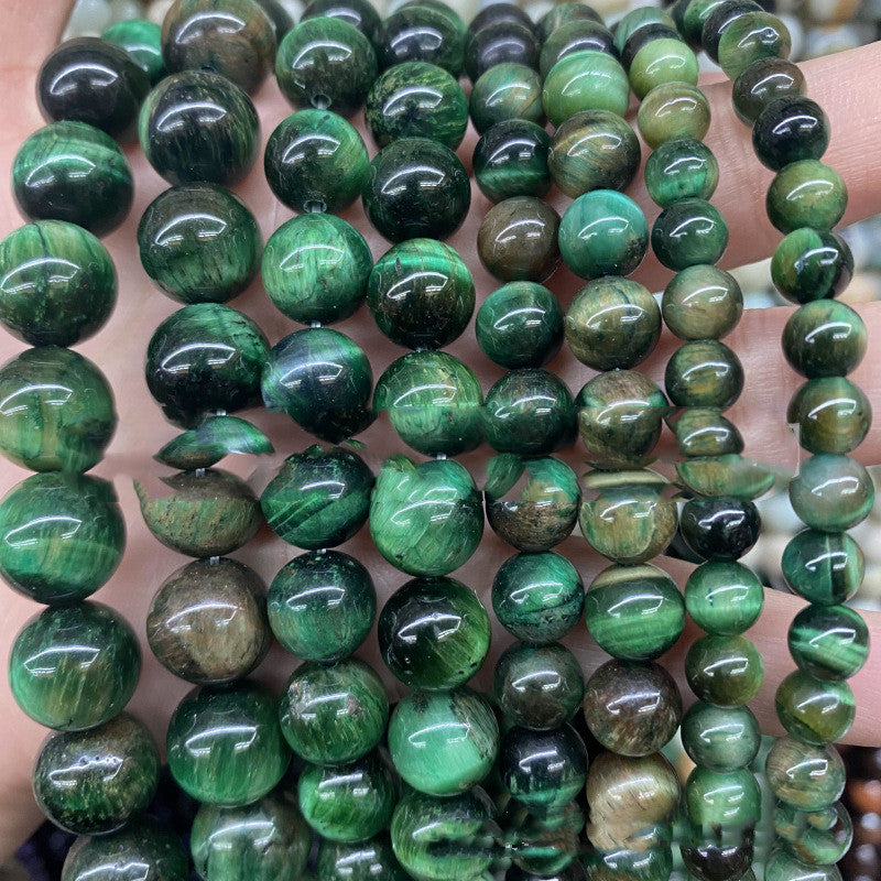 Green Tiger Eye Loose Beads Jewelry Accessories healing properties