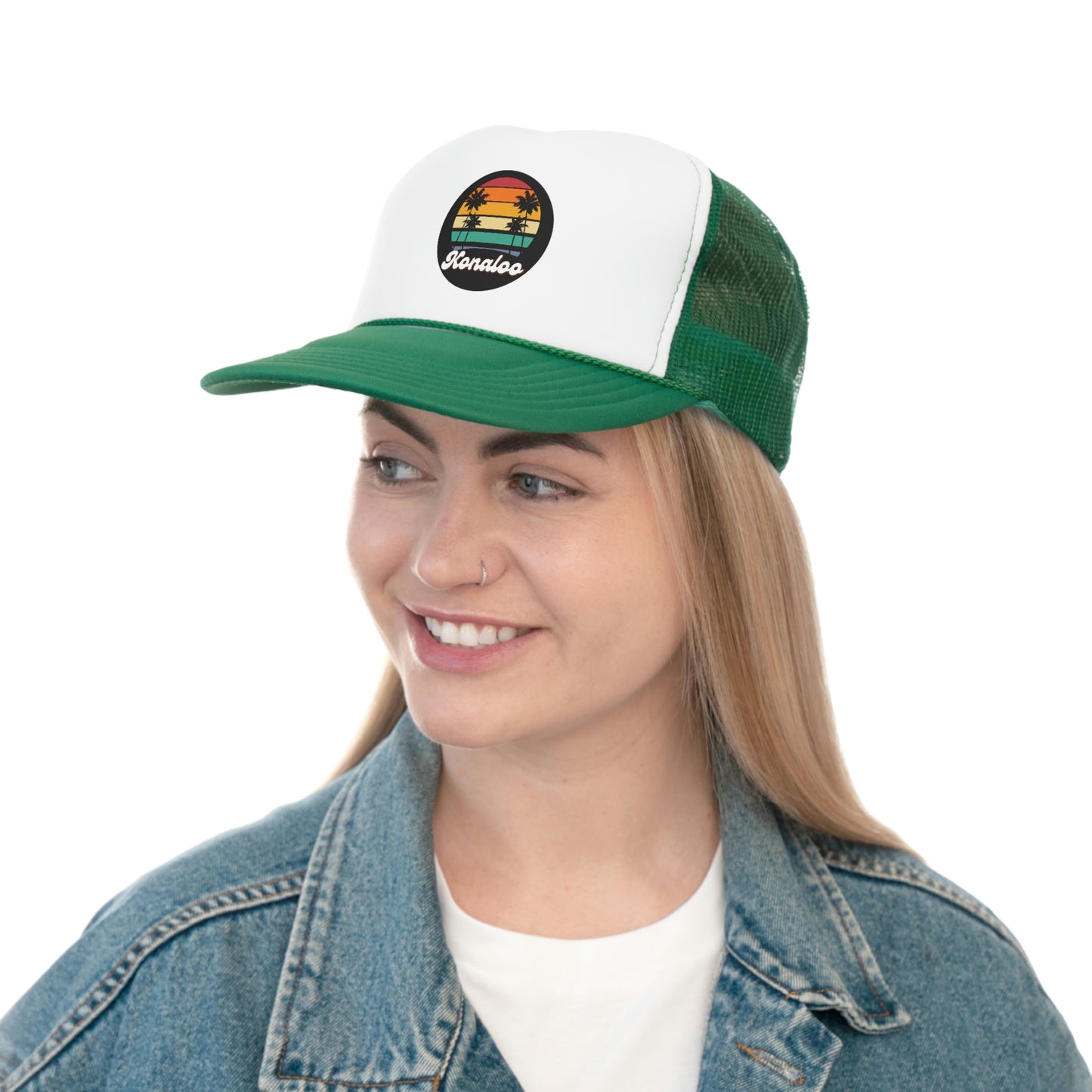 Hat Get Your Retro Vibes On with Our Trucker Caps - Featuring Palm Tree Shadows