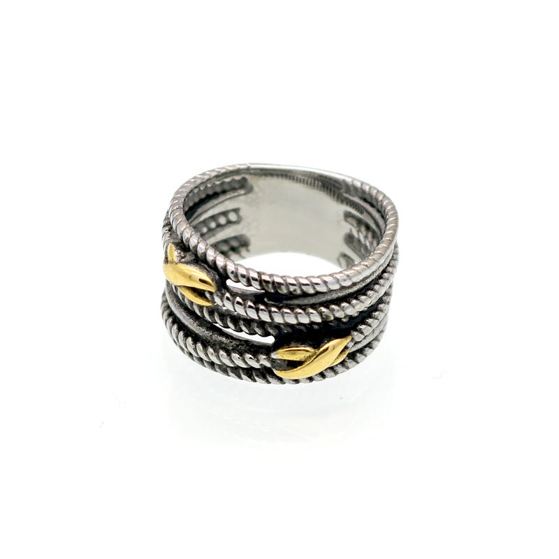 Ring Women And Men Radiant and Timeless: Women's Vintage Gold Ring with a Twist of Modernity for the Perfect Accent Piece to Elevate Any Outfit