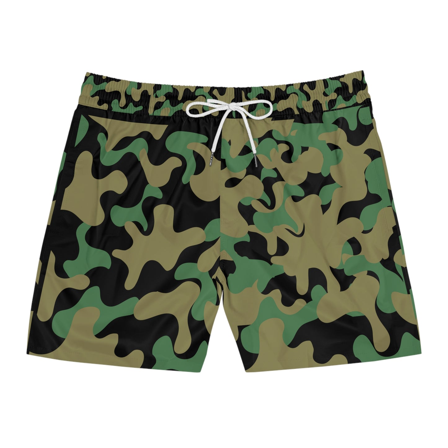 Swimwear Dive into Style with Konaloo's Camouflage Men's Mid-Length Swim Shorts Swim Trunks - Featuring Tiger Stripe Jungle Camouflage Design!