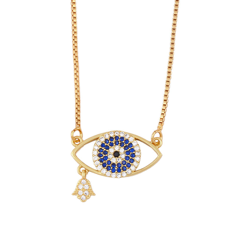 Unleash Your Inner Edge with the Simple Female Wild Devil's Eye Pendant Necklace Jewelry