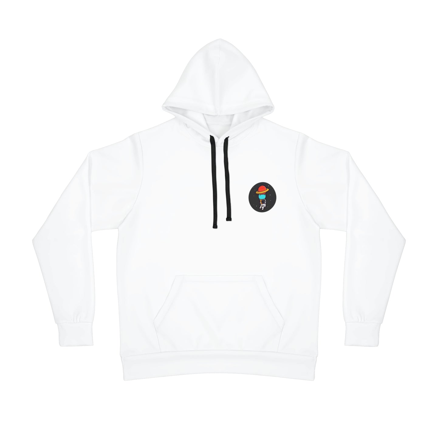Stay Comfortable and Stylish with Our Athletic Hoodie Featuring an Astronaut in Space with Ice Cream