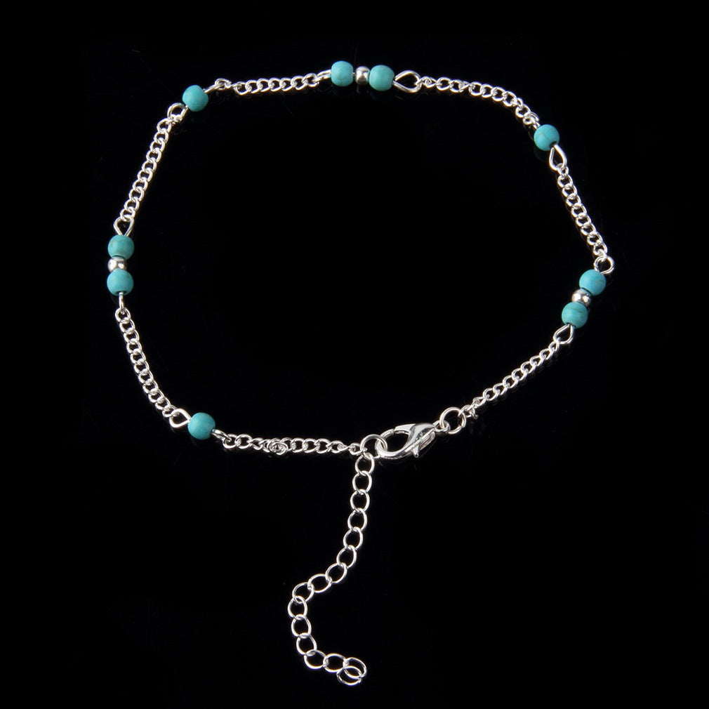 Street Beat Turquoise Beads Anklet