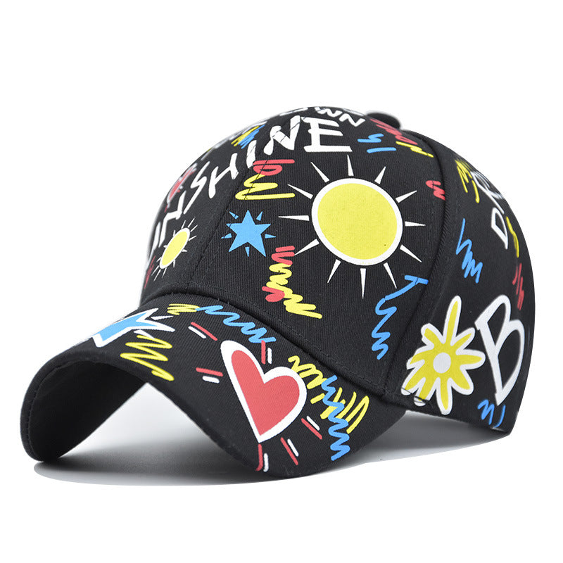 Hat Baseball Letter Printing Spring And Summer Popular Curved Brim Duck Tongue Summer Sun Hat