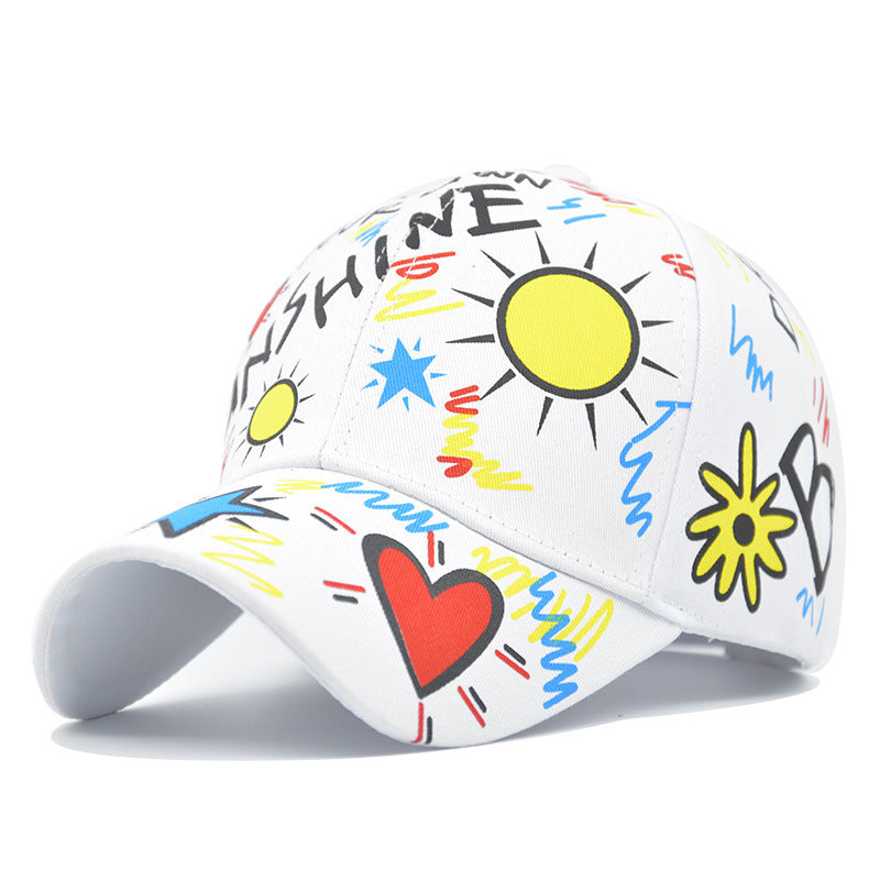 Hat Baseball Letter Printing Spring And Summer Popular Curved Brim Duck Tongue Summer Sun Hat