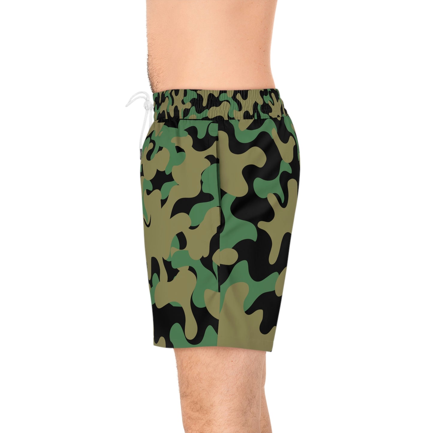 Swimwear Dive into Style with Konaloo's Camouflage Men's Mid-Length Swim Shorts Swim Trunks - Featuring Tiger Stripe Jungle Camouflage Design!