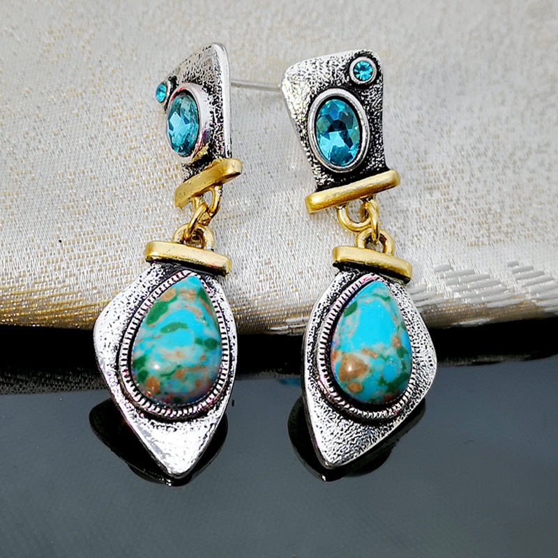 Vintage turquoise ladies earrings