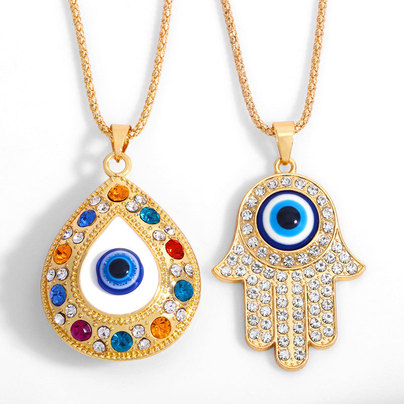 Devil Eye Necklace Turkish Blue Eye Diamond Jewelry