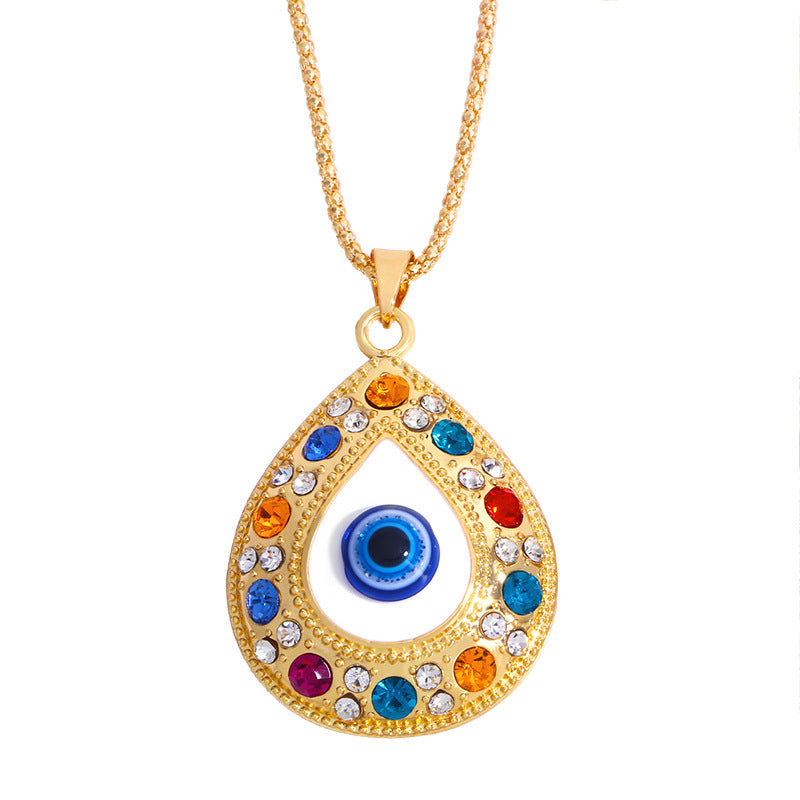 Devil Eye Necklace Turkish Blue Eye Diamond Jewelry