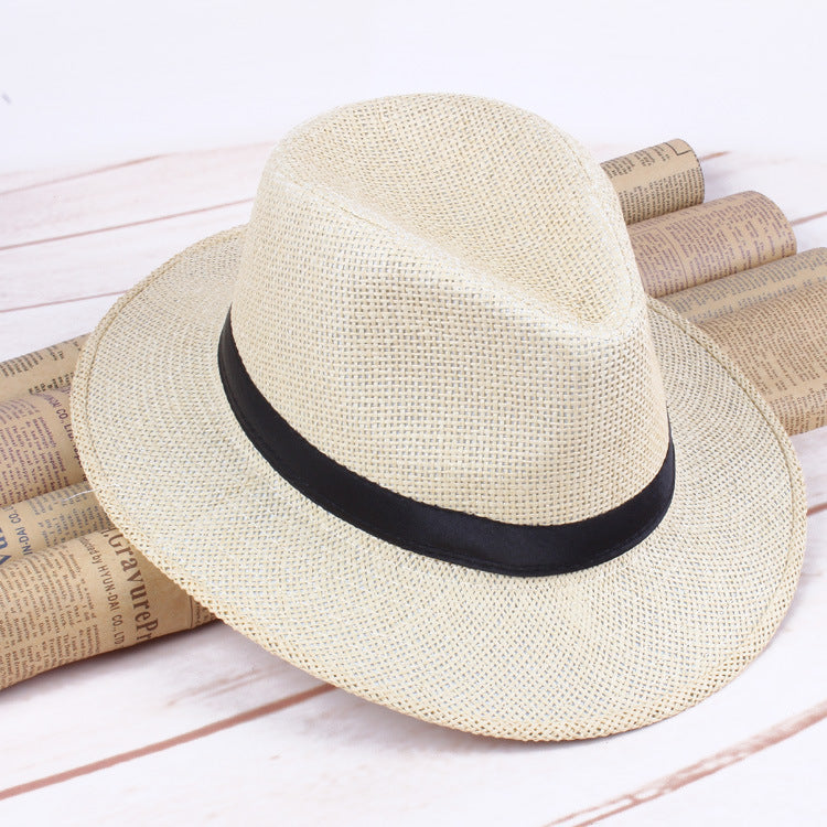 Straw Cowboy Hat Outdoor Sunshade Knight Hat Breathable