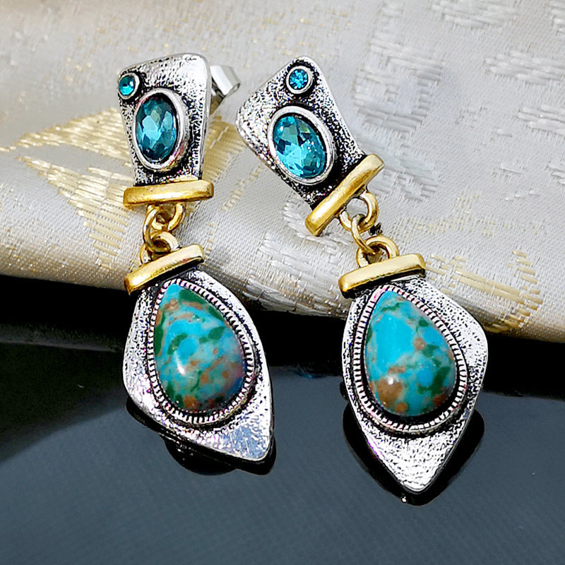 Vintage turquoise ladies earrings