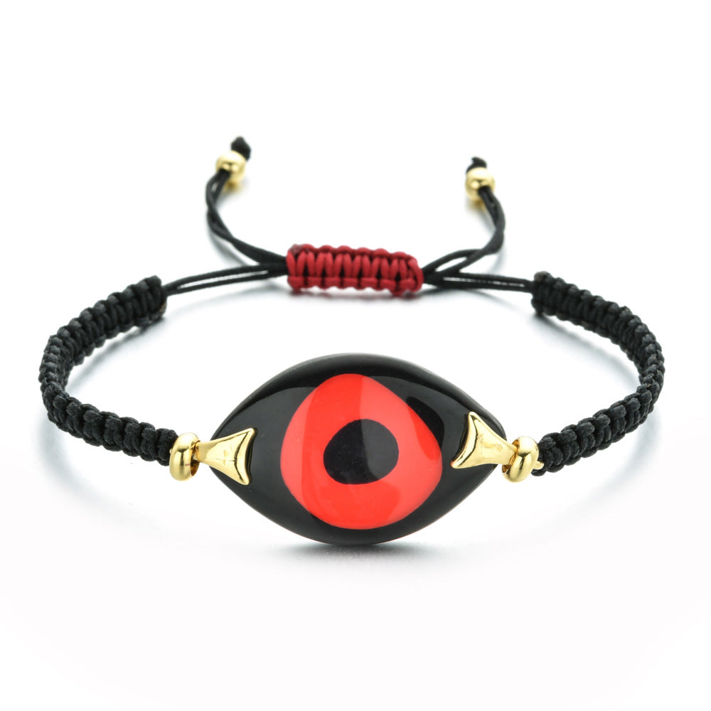 Turkish Demon Eye Totem Resin Hand Woven Bracelet