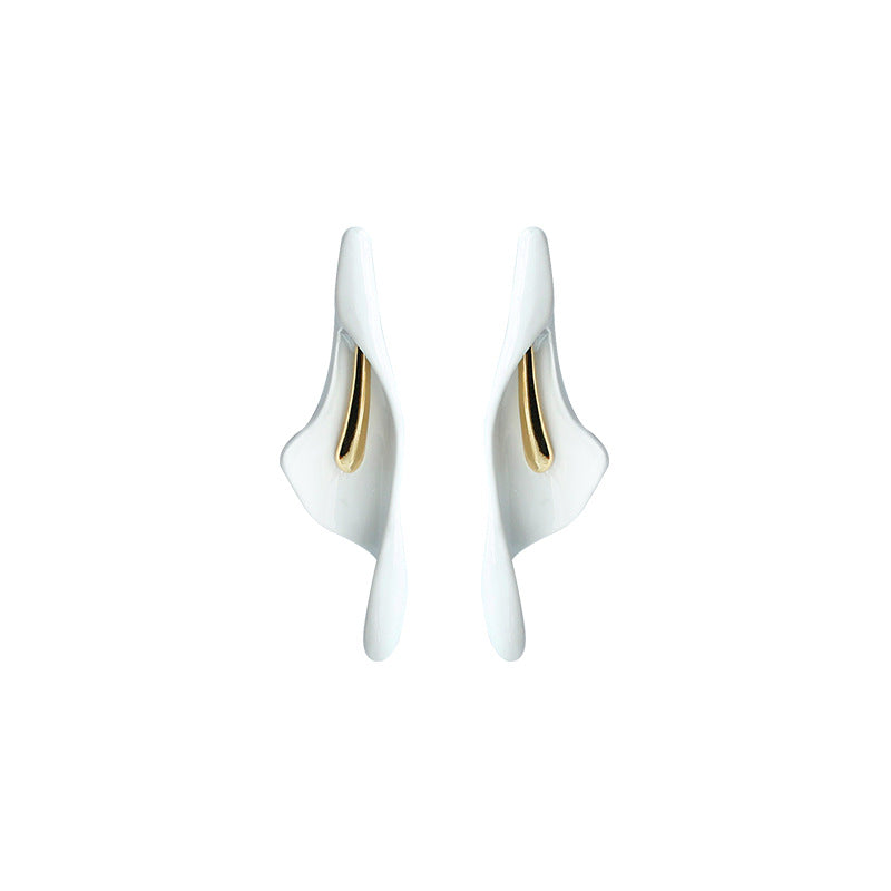 925 Silver Post Ceramic Earrings