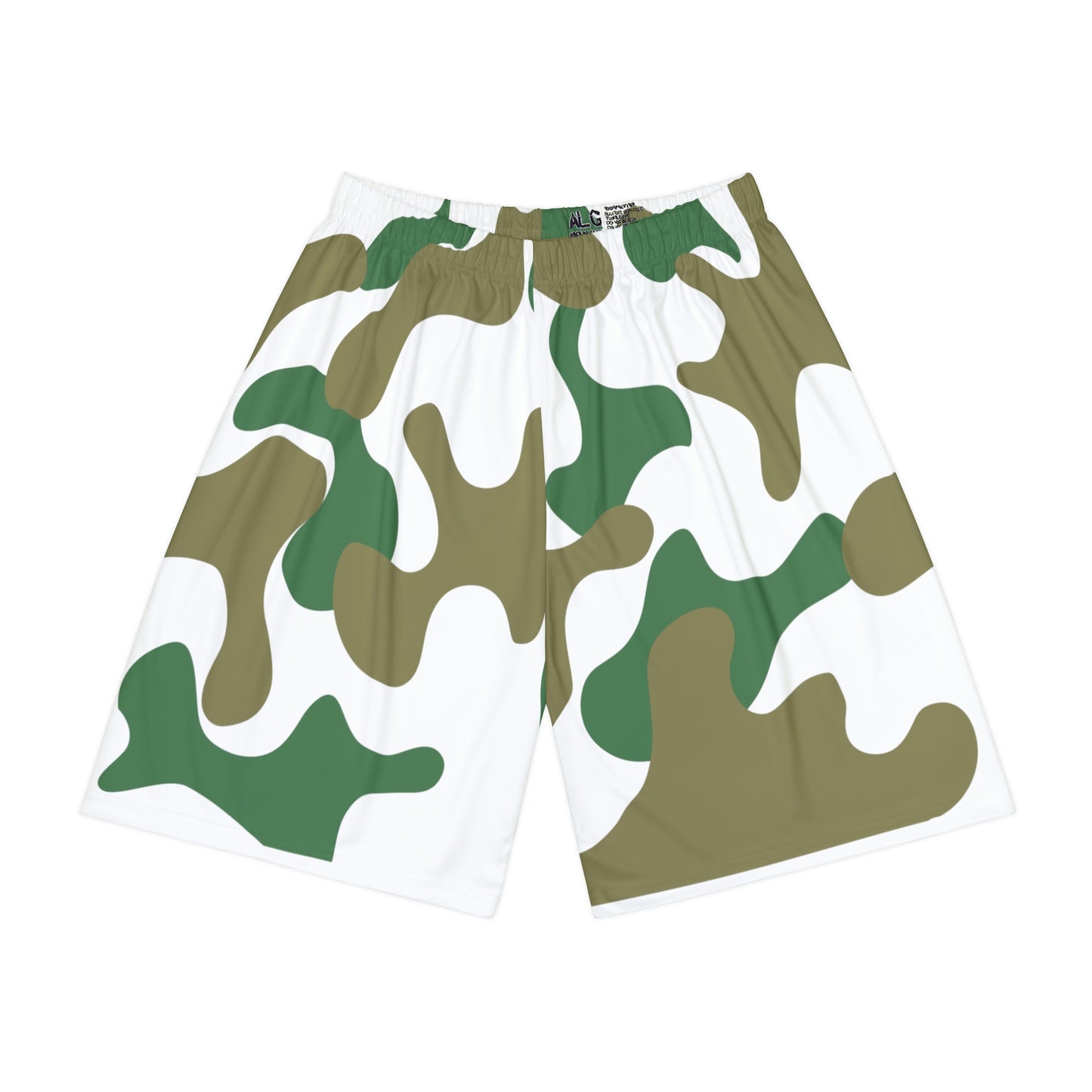 Shorts Men's Gym Shorts Camouflage color, great for workout, Basketball White