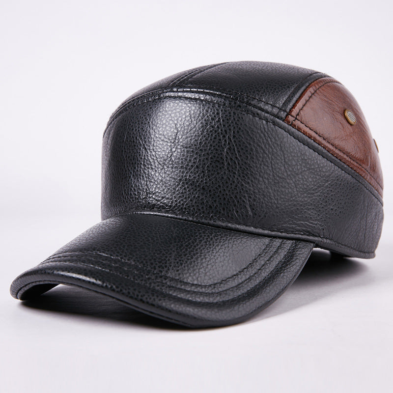 Casual Outdoor Trend Single-hat Leather Hat Winter
