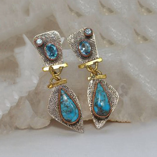 Vintage turquoise ladies earrings