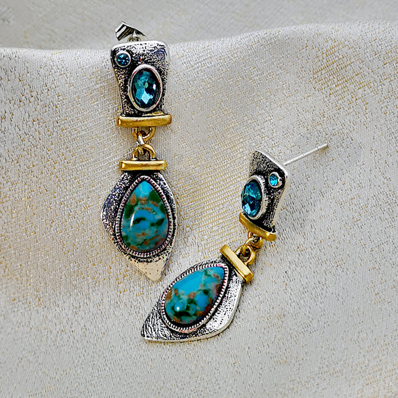 Vintage turquoise ladies earrings