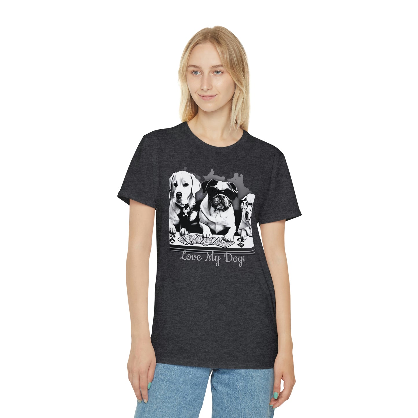 Love My Dogs T-Shirt, My Dogs Playing card around the table T-Shirt, Great fun Gift
