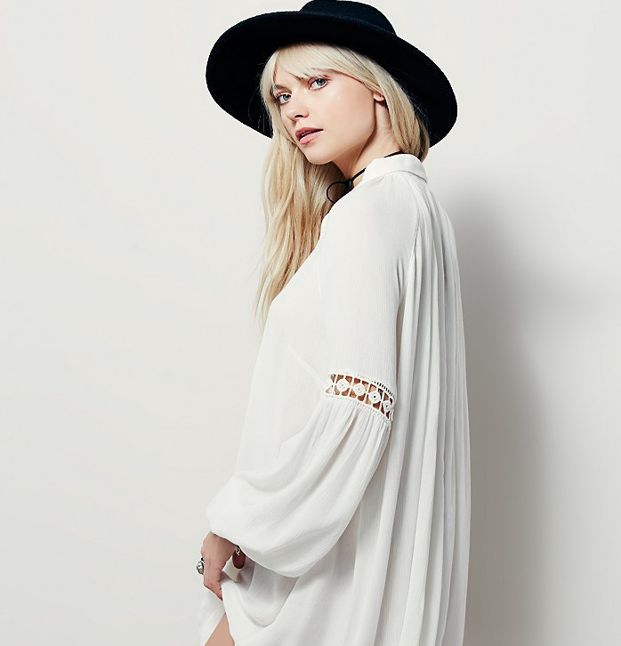 White Boho Beach Cover-Up Dress