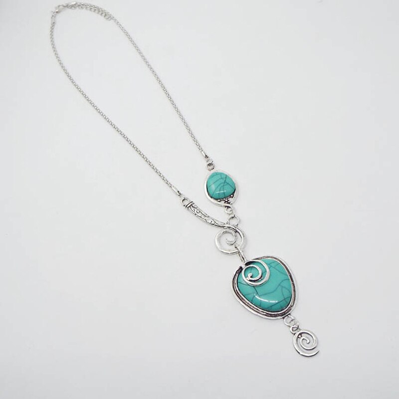 Cracked Turquoise Necklace, Moms Gift,