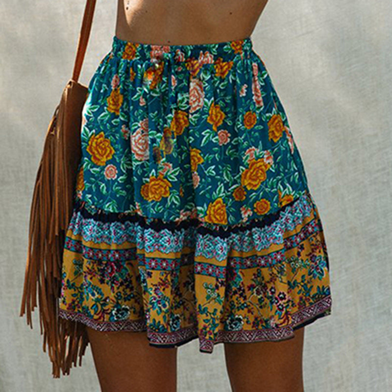 Boho print skirt