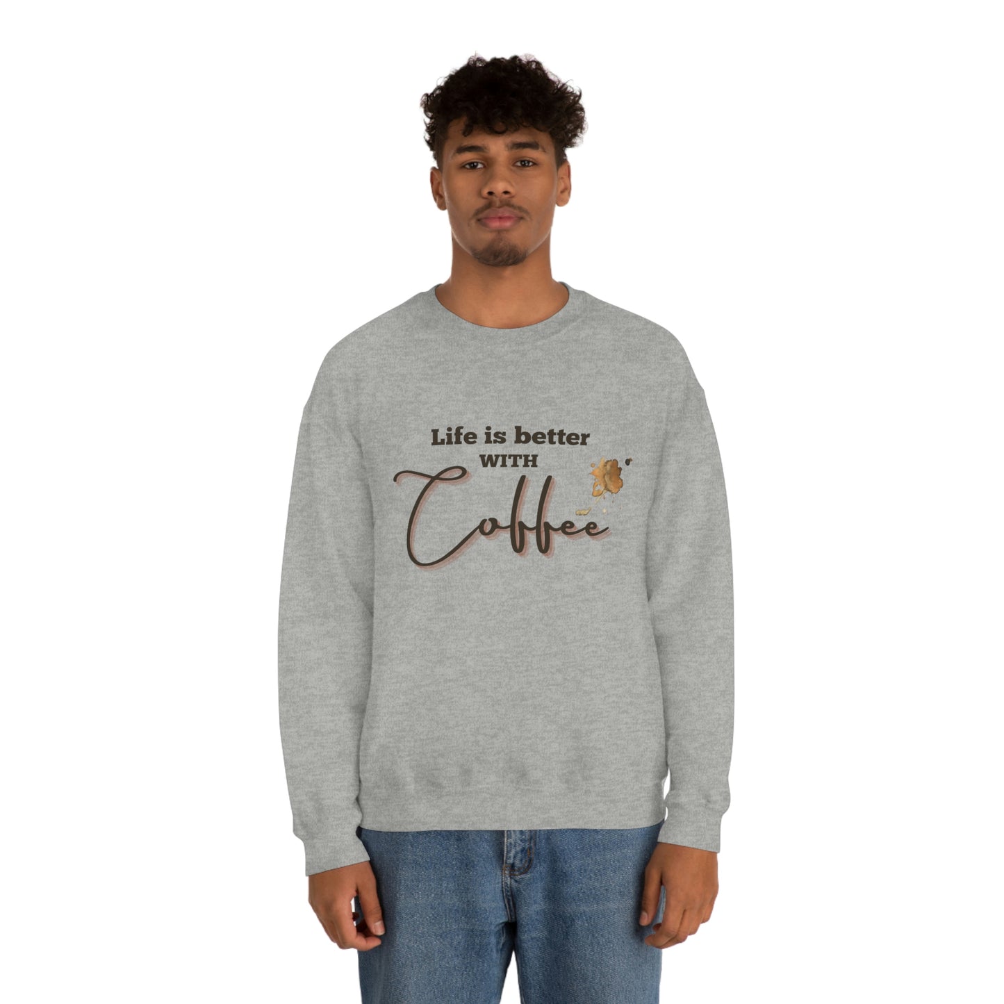 Sweatshirt Experience the Joy of Coffee with Konaloo's Unisex Heavy Blend Crewneck Sweatshirt - Perfect for Coffee Lovers!