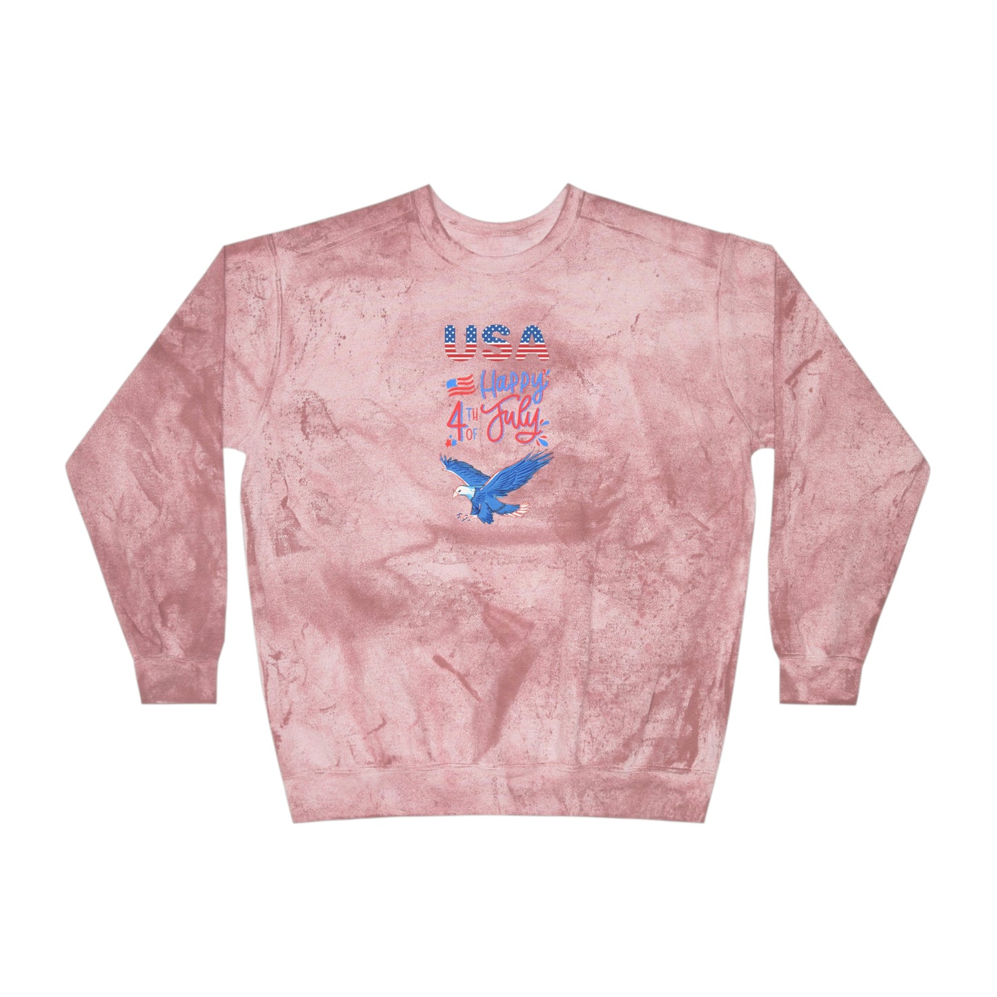 Sweatshirt Happy 4th of July, Men and Women Unisex Color Blast Crewneck Sweatshirt U.S.A