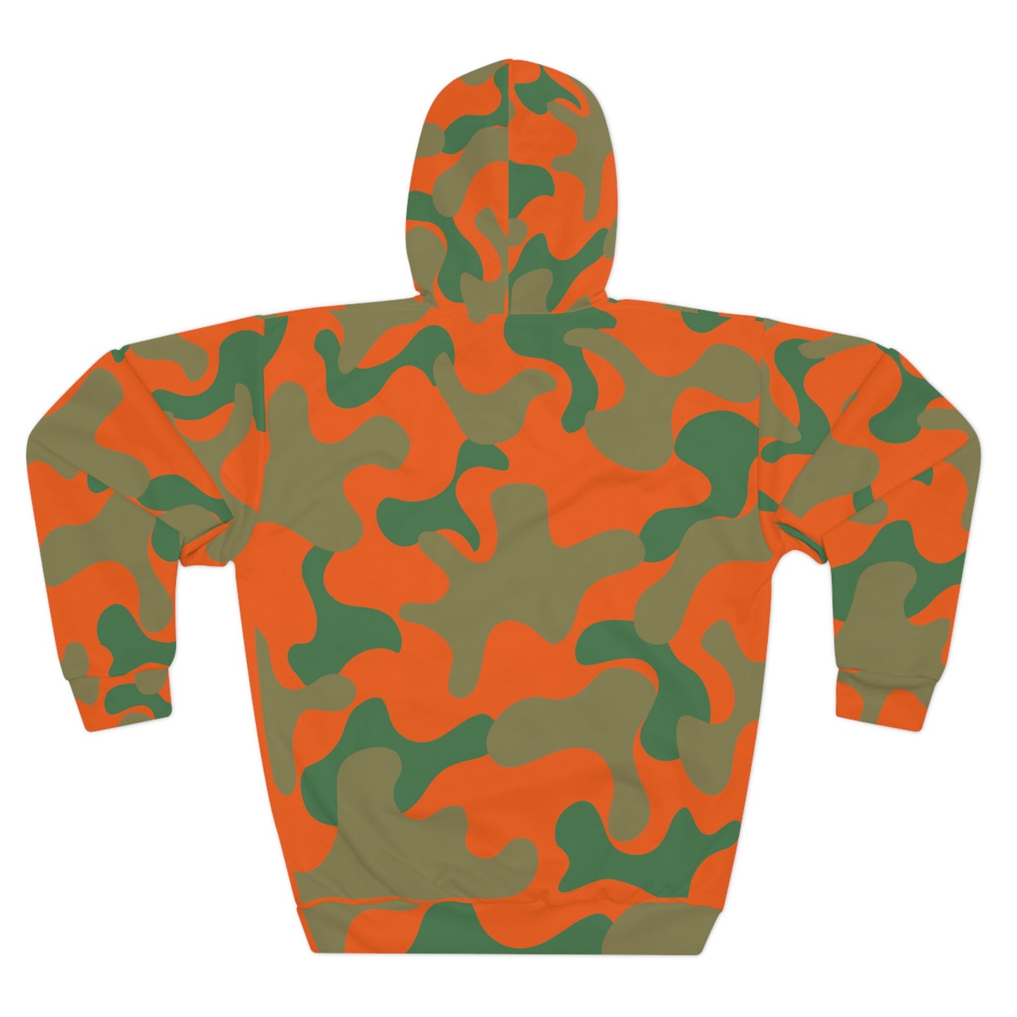 Hoodie Orange AOP Unisex Pullover Hoodie, Camouflage Hoodie, Green man Irish St. Patrick's Day ,For Men and Women