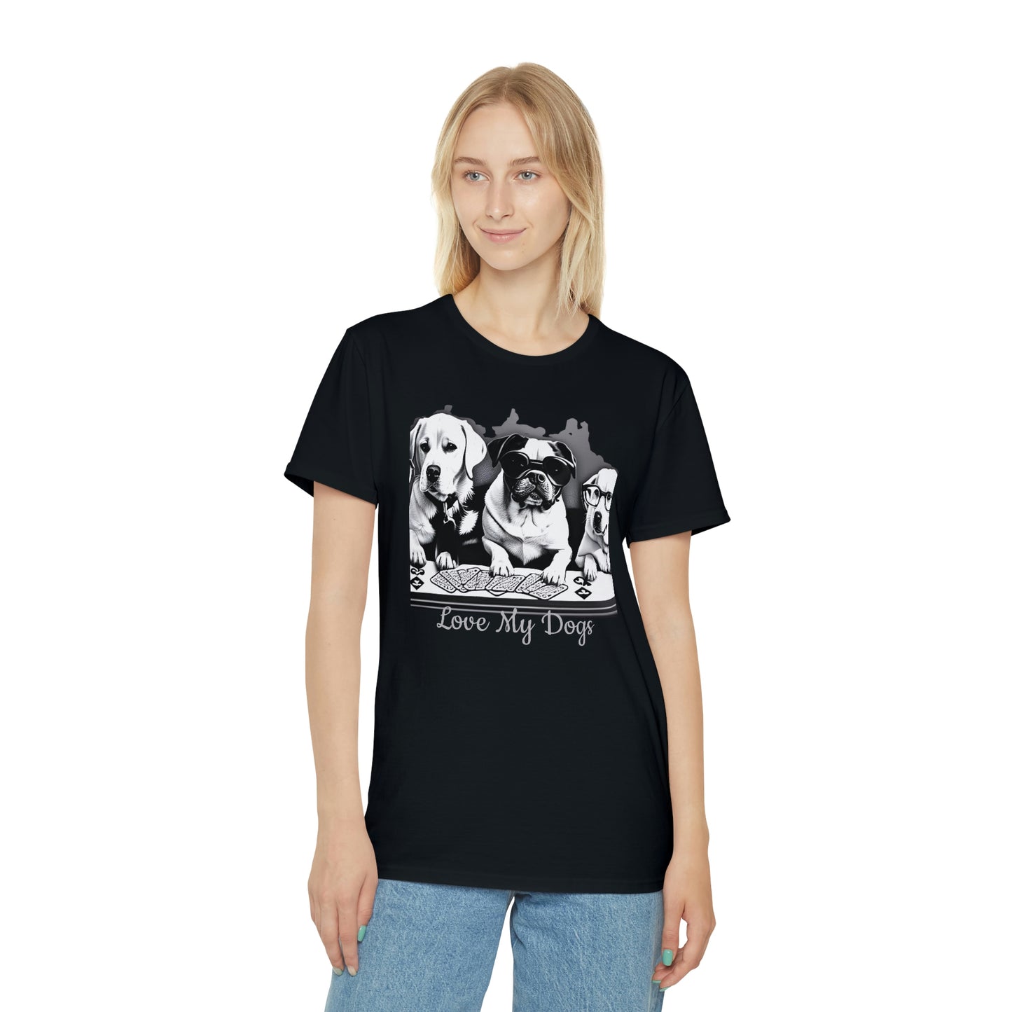 Love My Dogs T-Shirt, My Dogs Playing card around the table T-Shirt, Great fun Gift