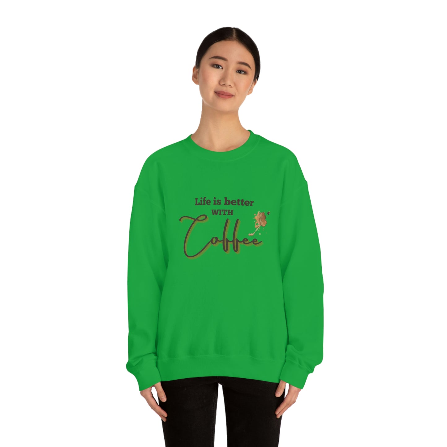 Sweatshirt Experience the Joy of Coffee with Konaloo's Unisex Heavy Blend Crewneck Sweatshirt - Perfect for Coffee Lovers!