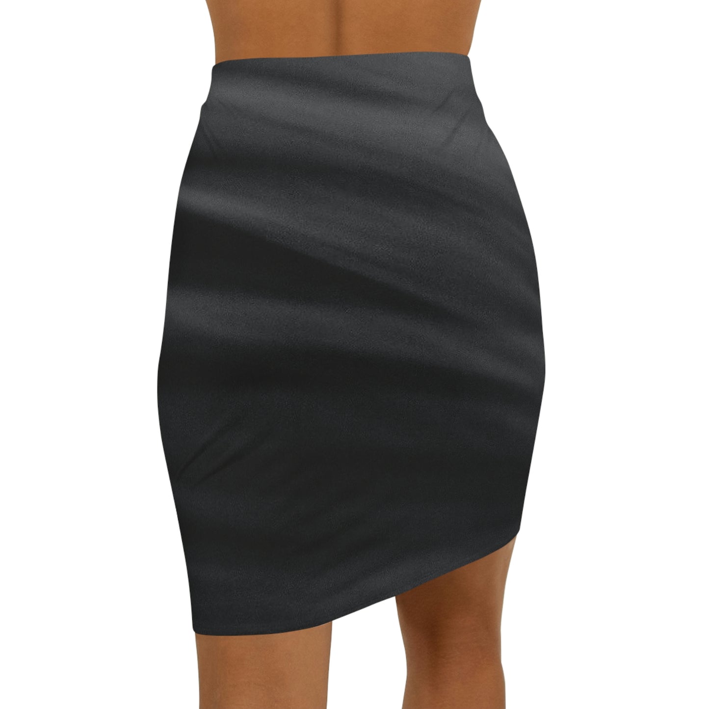 Women's Black Solid Mini Skirt Made in U.S.A