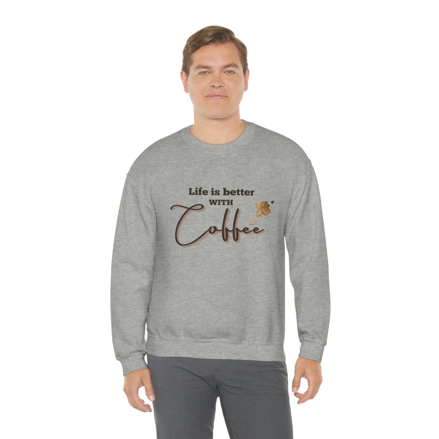 Sweatshirt Experience the Joy of Coffee with Konaloo's Unisex Heavy Blend Crewneck Sweatshirt - Perfect for Coffee Lovers!