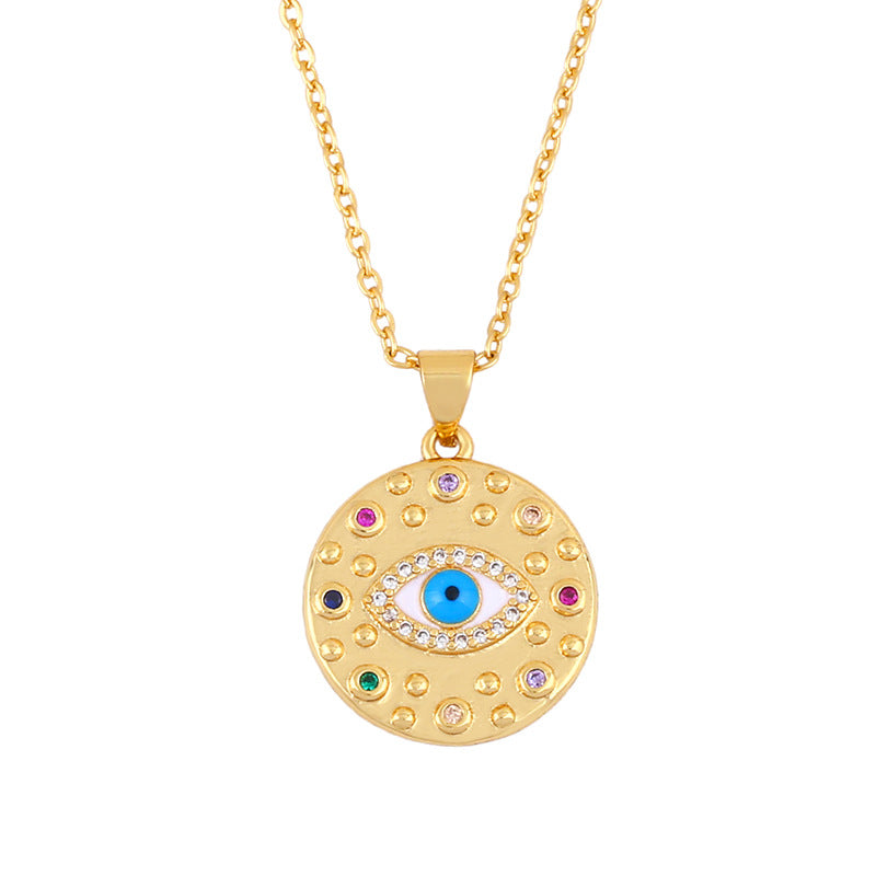 Turkish Blue Eyes Necklace with Fancy Diamonds