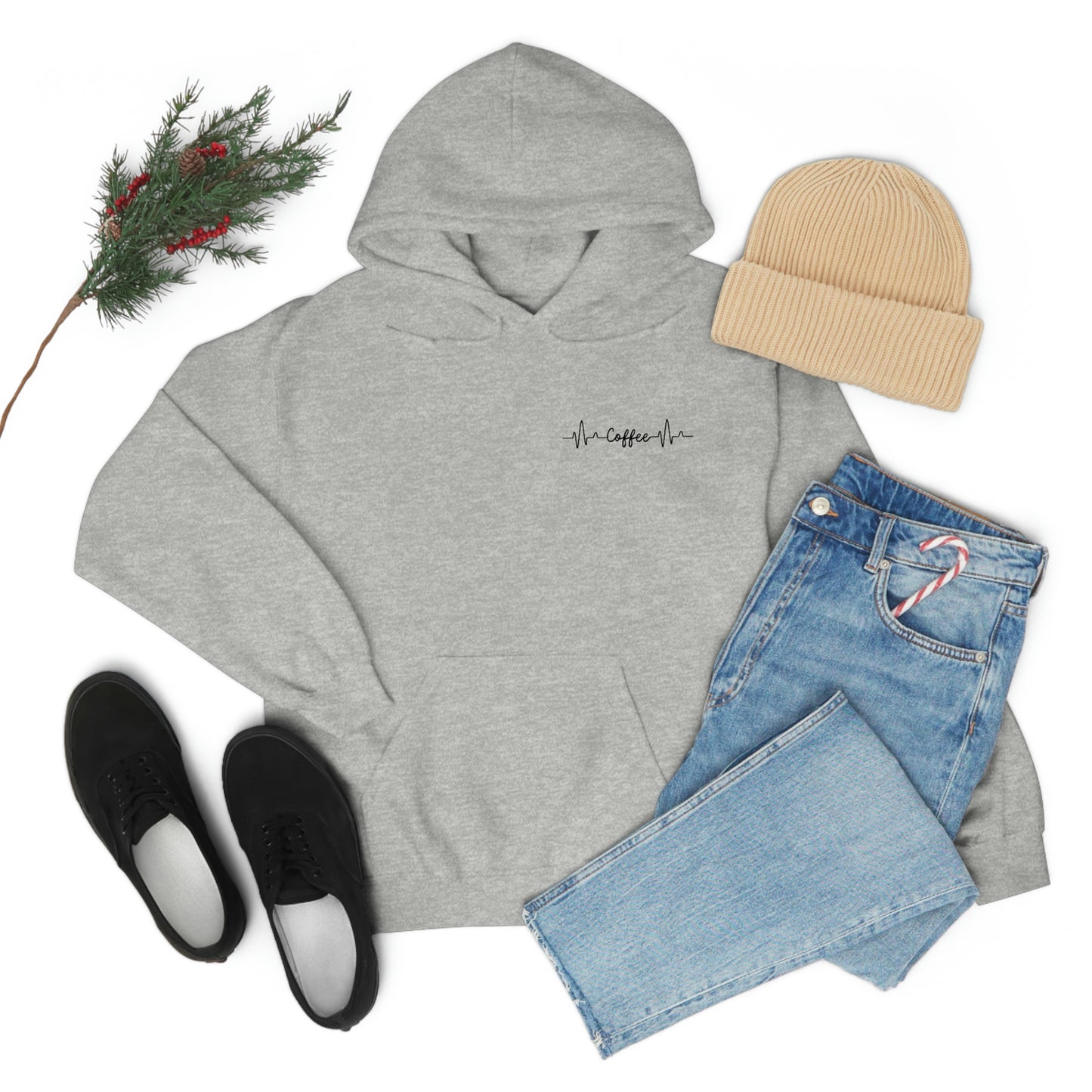 Hoodie Treat Yourself to Cozy Comfort and Caffeine with Our Lifeline Coffee Hooded Sweatshirt - Perfect for Any Coffee Lover!