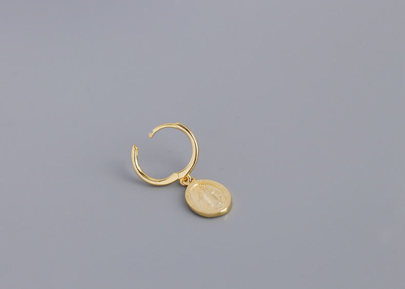 100% 925 Golden earrings sterling silver earrings