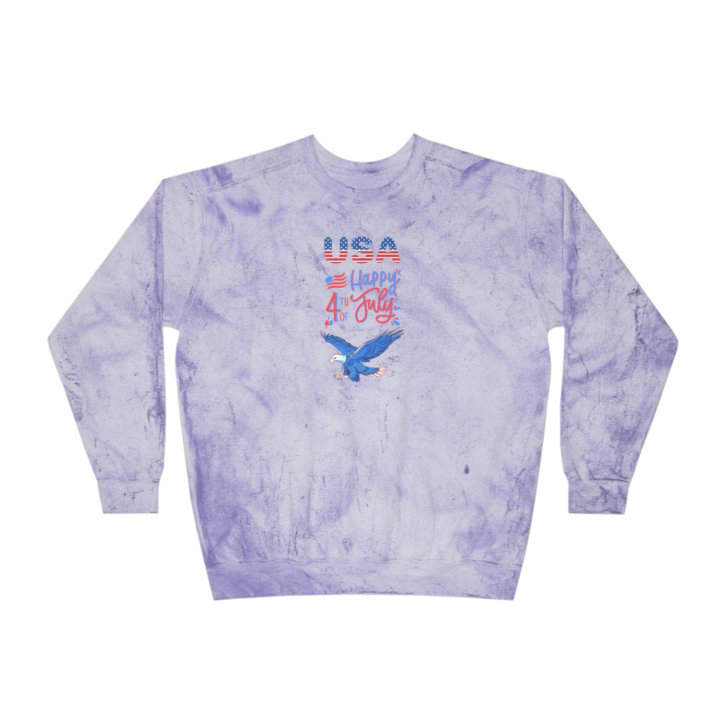 Sweatshirt Happy 4th of July, Men and Women Unisex Color Blast Crewneck Sweatshirt U.S.A