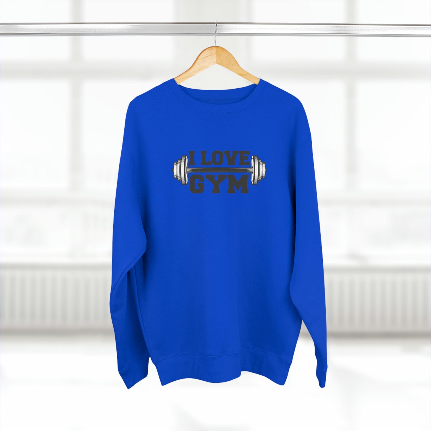 A Sweatshirt  for Gym Lovers I love Gym for Men and Women Premium Crewneck Sweatshirt