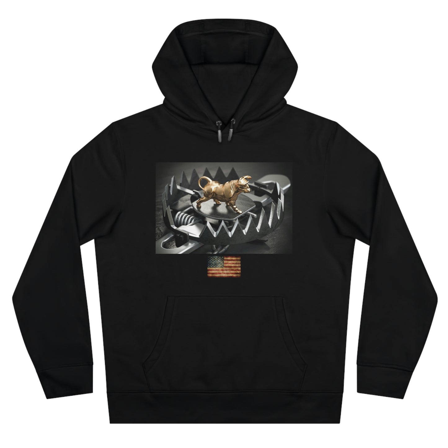 Stay Warm and Fashionable with Our Stock Market Bull Trap Fleece Comfy Hooded Sweatshirt - Perfect for the Savvy Investor!