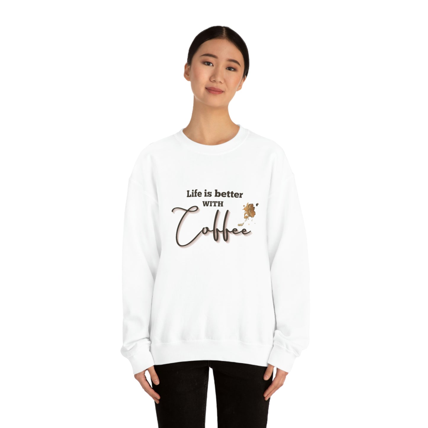 Sweatshirt Experience the Joy of Coffee with Konaloo's Unisex Heavy Blend Crewneck Sweatshirt - Perfect for Coffee Lovers!