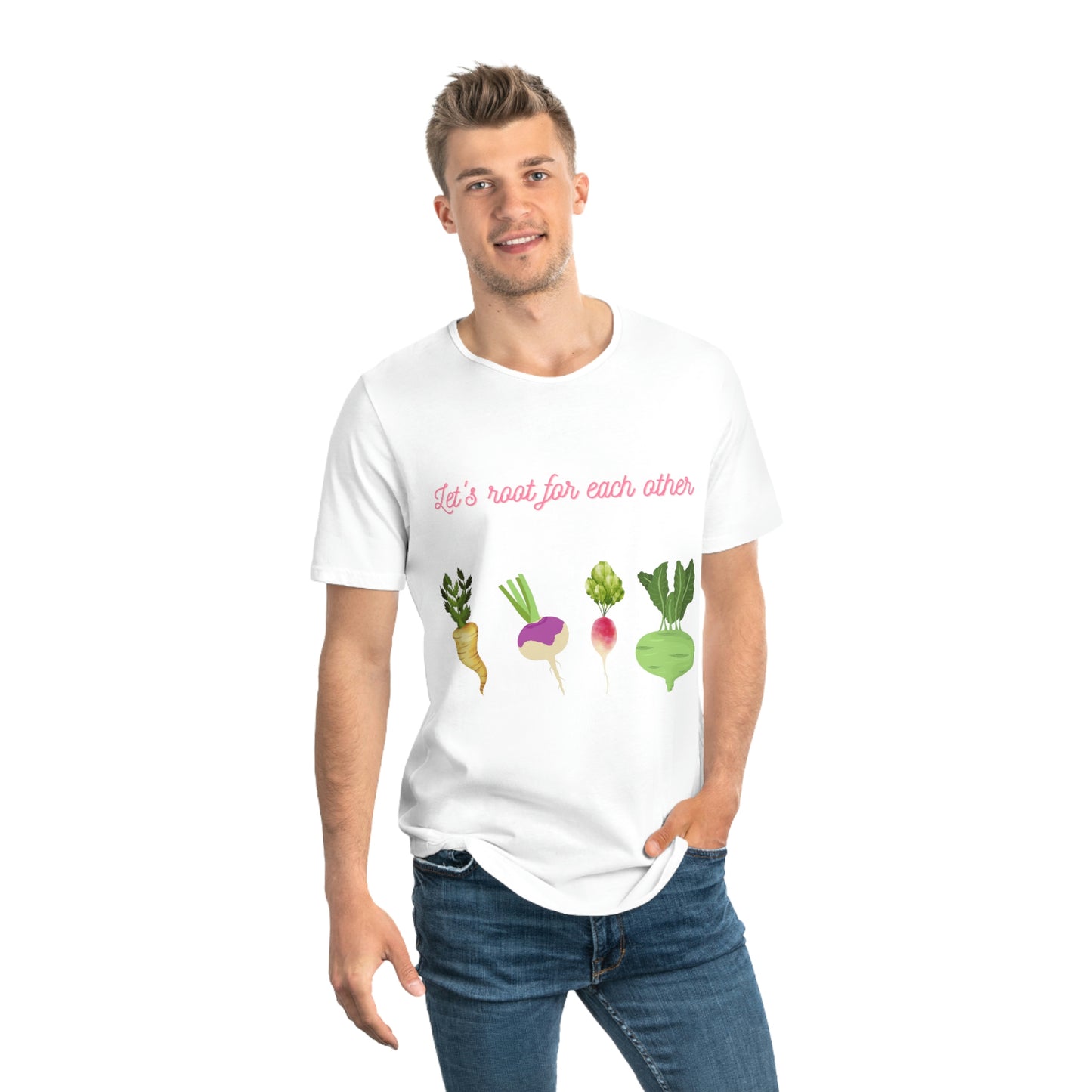 A Roots Shirt Unleash Your Green Thumb and Show Your Support with Konaloo's 'Let's Root for Each Other' Gardening T-Shirt - Available in Unisex Relaxed Jersey Design for Men and Women!