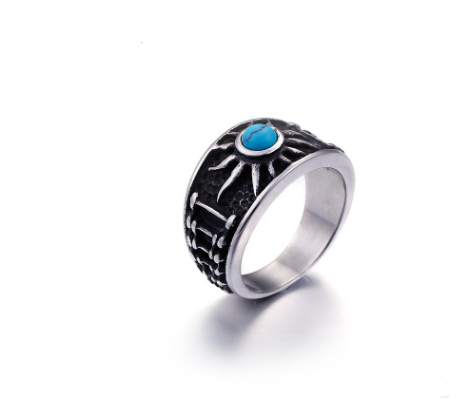 Gothic Sun Turquoise Ring