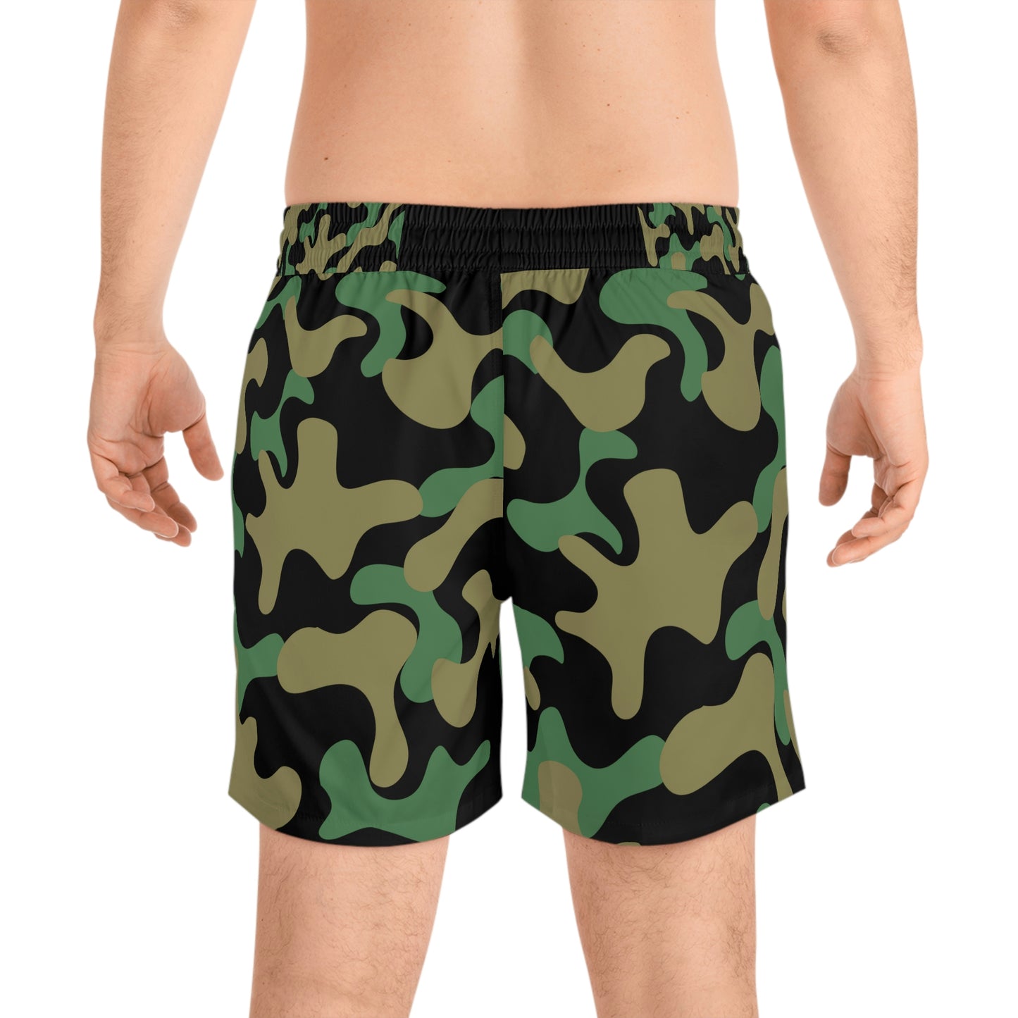 Swimwear Dive into Style with Konaloo's Camouflage Men's Mid-Length Swim Shorts Swim Trunks - Featuring Tiger Stripe Jungle Camouflage Design!