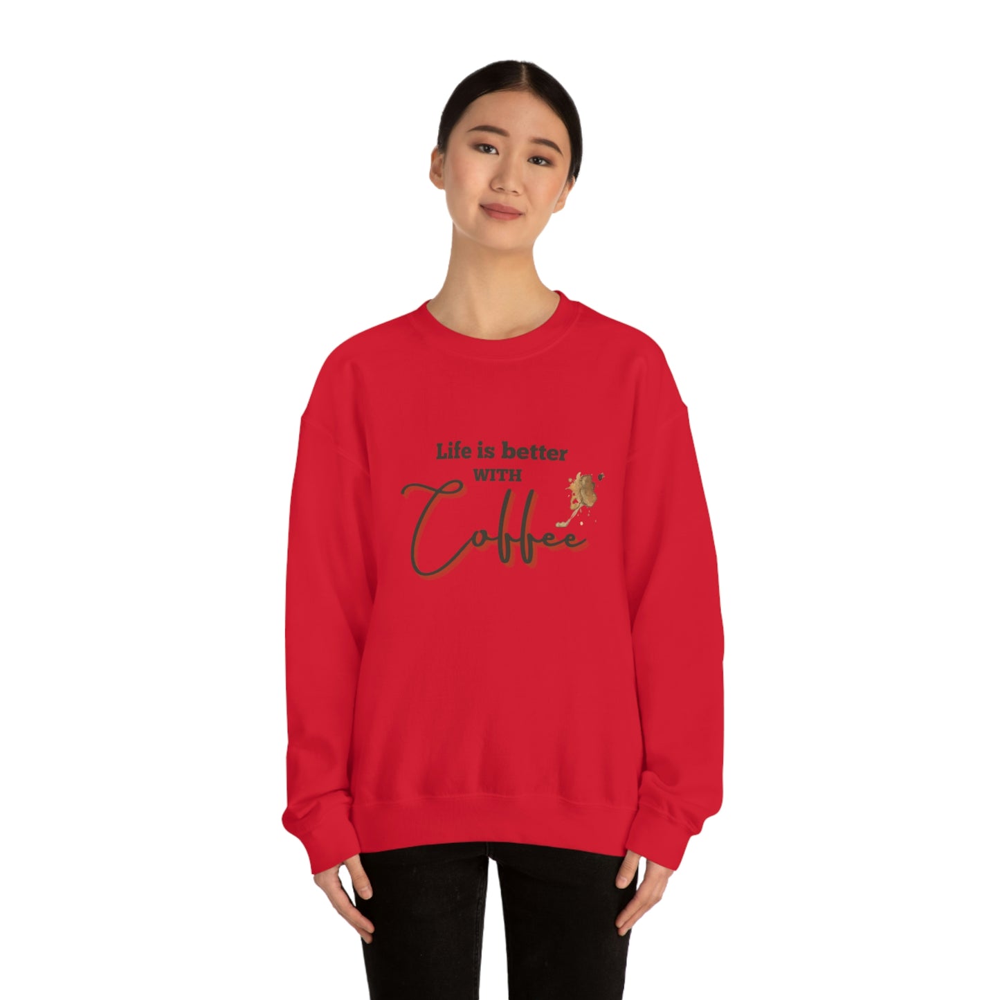 Sweatshirt Experience the Joy of Coffee with Konaloo's Unisex Heavy Blend Crewneck Sweatshirt - Perfect for Coffee Lovers!