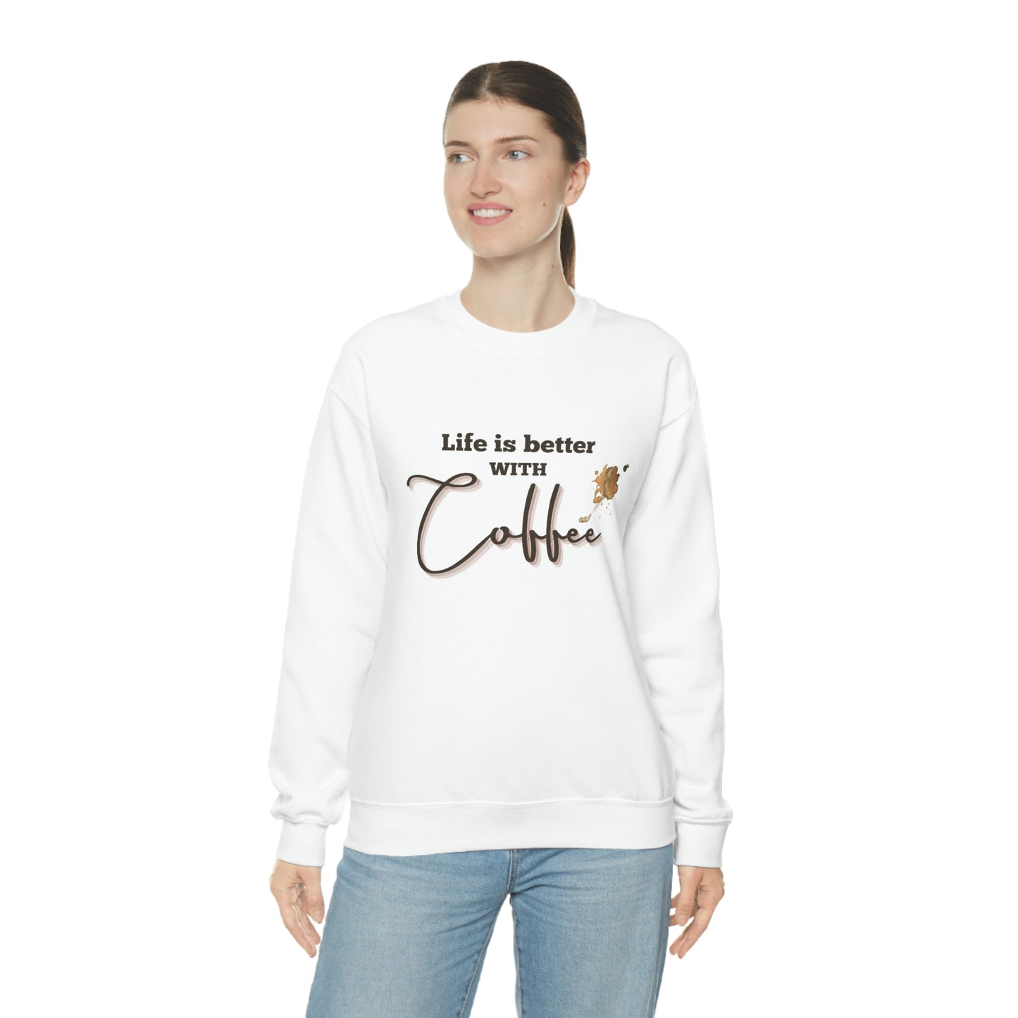 Sweatshirt Experience the Joy of Coffee with Konaloo's Unisex Heavy Blend Crewneck Sweatshirt - Perfect for Coffee Lovers!