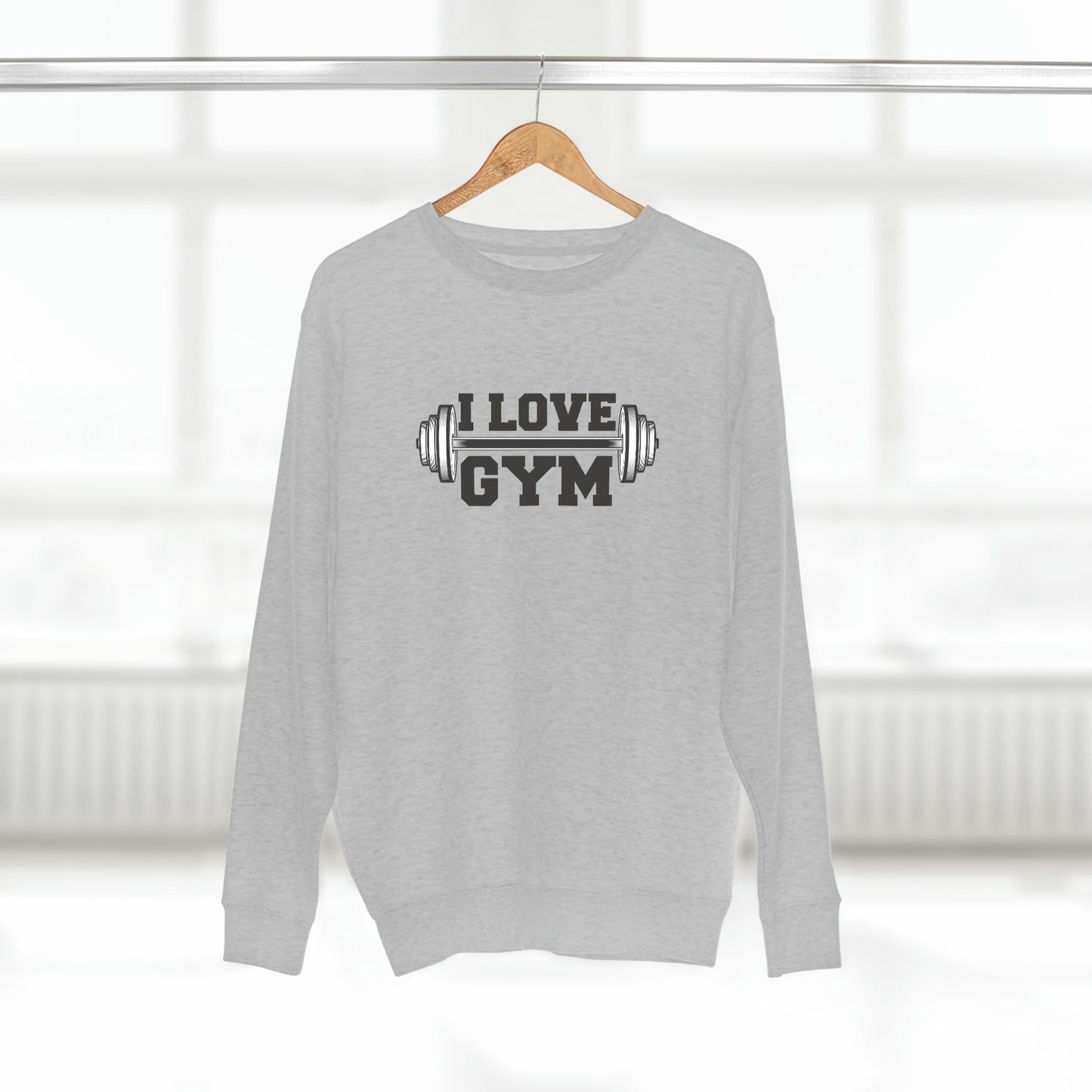 A Sweatshirt  for Gym Lovers I love Gym for Men and Women Premium Crewneck Sweatshirt