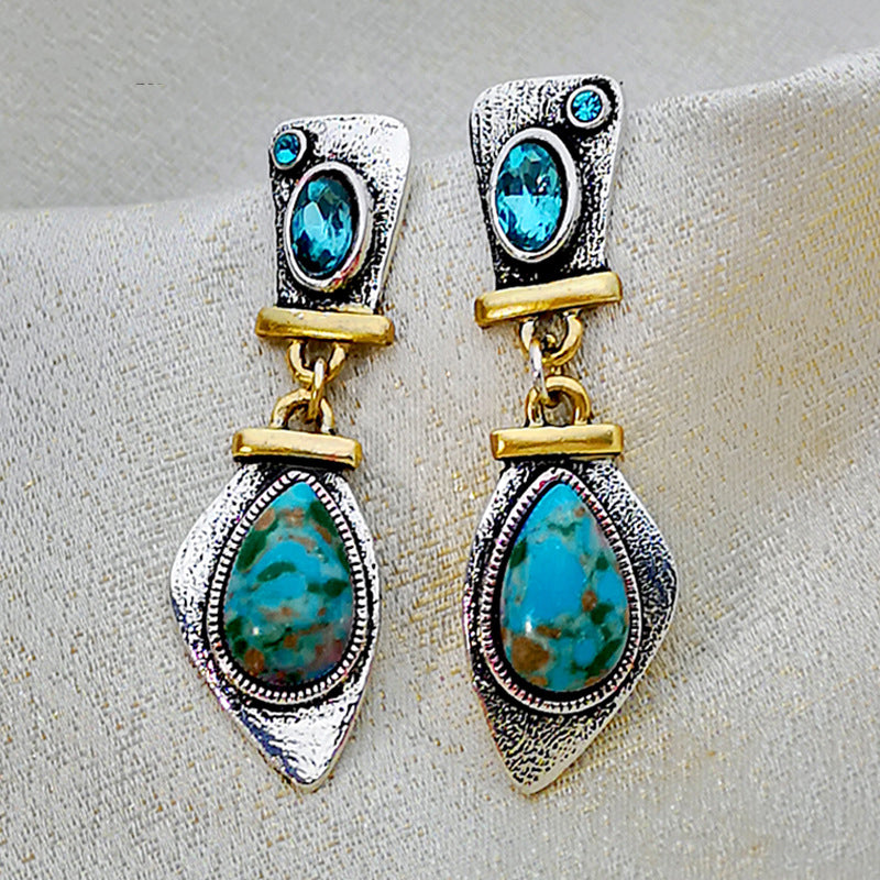 Vintage turquoise ladies earrings