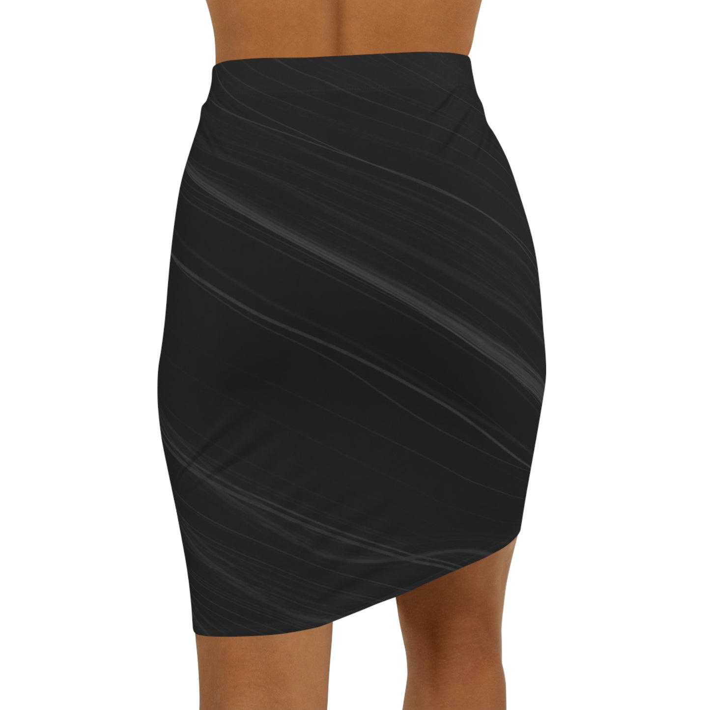 Women's Black Solid Mini Skirt Made in U.S.A