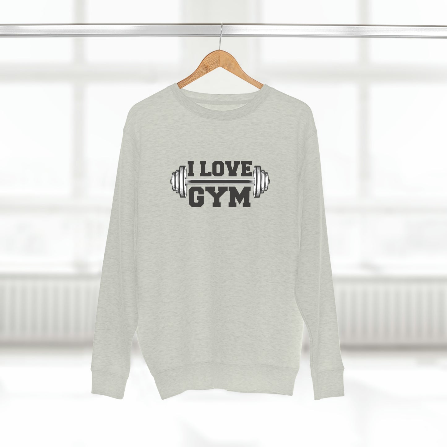 A Sweatshirt  for Gym Lovers I love Gym for Men and Women Premium Crewneck Sweatshirt